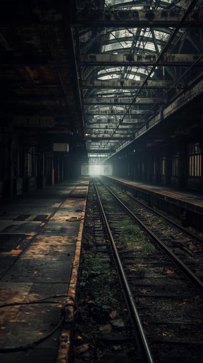 Old Abandoned Metro Station In A City