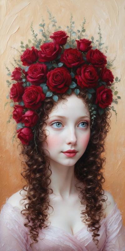 Painterly Oil Portrait With Delicate Brushstrokes