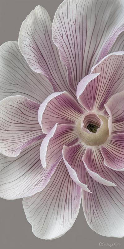 Highresolution Scan Of Delicate Anemone Petals Wit