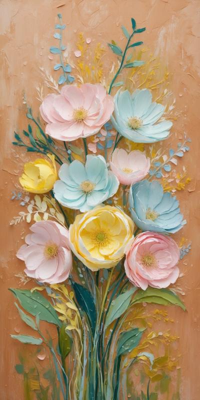 Create A Vibrant And Intricate Bouquet Of Flowers