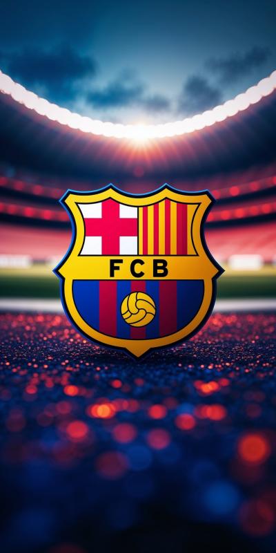 A Cinematic Photo Of A Unique FC Barcelona Logo Wa