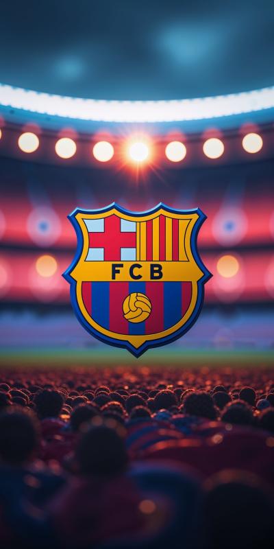 A Cinematic Photo Of A Unique FC Barcelona Logo Wa